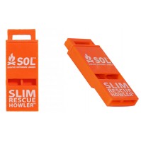 SURVIVE OUTDOORS LONGER® (SOL) Slim Rescue Howler Survival Signal Whistle PAIR